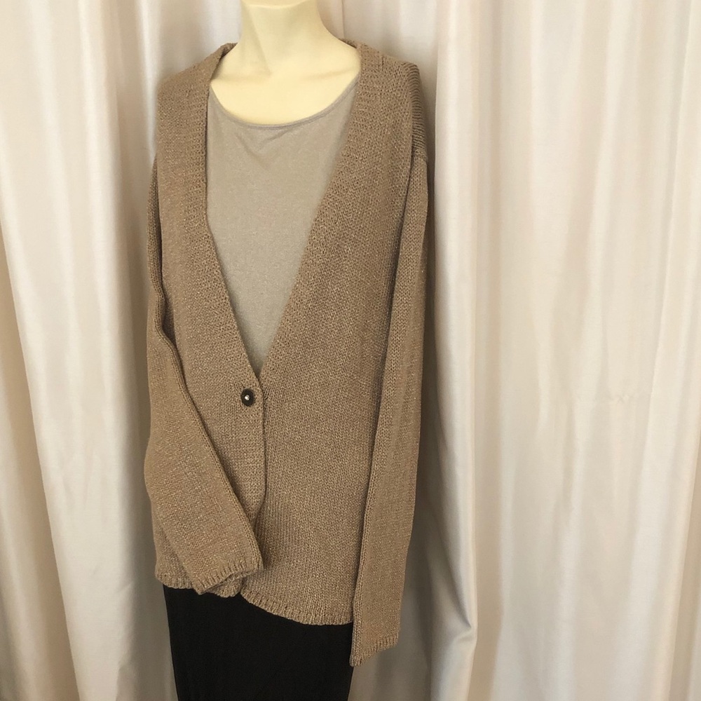 J. Jill new, golden metallic jewel button cardigan
